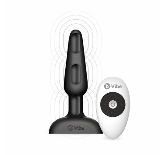 Zdalnie sterowany plug analny - B-Vibe Trio Plug Black